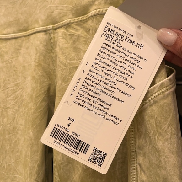 NWT lululemon fast and free tight 25 - Picture 2 of 4